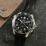 Omega Seamaster 300M Black Dial Chronograph Rubber Strap Watch