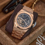 Audemars Piguet Copper Rose Gold Skeleton Wrist Watch for Men