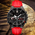 Casio Edifice x Honda Racing Limited Edition Chronograph Black Dial Red Strap Watch