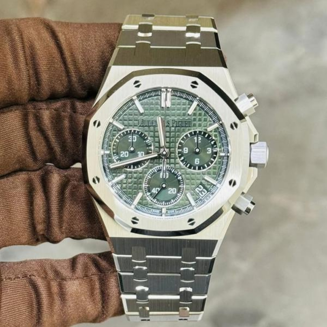 Audemars Piguet Green Chronograph Royal Oak Chronograph Green Dial Automatic Watch