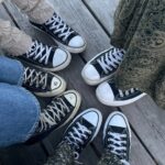 unisex branded high top canvas sneakers side view