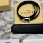 Premium black leather belt for men