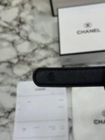 Chain CC Buckle Leather Belt with Box, Dust Bag & Carry Bag – Premium Designer Style Waist Belt for Men & Women - Image 3