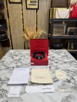 Premium Textured Gancini Style Buckle Leather Belt with Box, Dust Bag & Carry Bag – Luxury Designer Inspired Waist Belt - Image 5