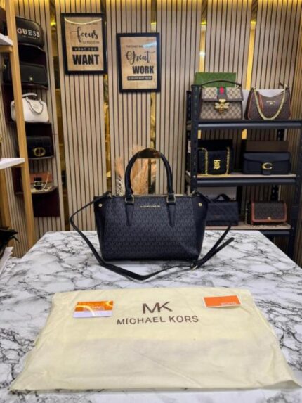 Michael Kors Laila Satchel Bag Black with dust bag