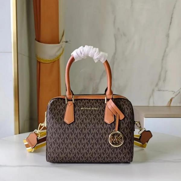 698f32a51d19b0 Michael Kors Boston Premium Quality Hand Bag (Brown) with Dust Bag | Luxury Designer Satchel for Women. - Image 1