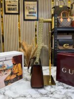 Gucci Padlock Shoulder Bag (Black) with Double OG Box & Dust Bag | Premium Luxury Designer Handbag for Women. - Image 9