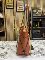 Michael Kors Voyager Premium Quality Tote Bag Beige Brown | MK Signature Designer Tote with Dust Bag. - Image 5