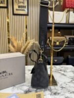 Coach City Mini Tote Bag in Signature Canvas (Black) with Box & Dust Bag | Premium Designer Tote for Women. - Image 3