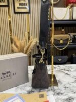 Coach City Mini Tote Bag in Signature Canvas (Coffee Black) with Box & Dust Bag | Premium Designer Handbag for Women. - Image 5