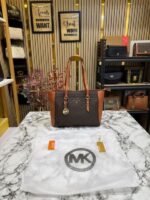Michael Kors Sullivan Logo Tote Bag Brown for Women | MK Designer Shoulder Tote with Dust Bag. - Image 2