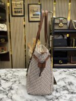 Michael Kors Voyager Tote Bag Beige for Women | MK Signature Designer Tote with Dust Bag. - Image 3