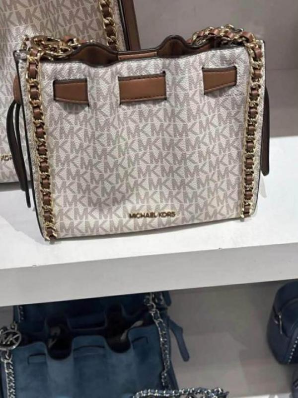 69995ba85edfa0 Michael Kors Mina Signature Crossbody Tote for Women | MK Designer Tote Bag with Box & Dust Bag. - Image 1