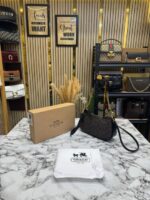 Coach Teri Signature Canvas Shoulder Bag with Crossbody Strap (Coffee Black) – Premium Designer Women’s Handbag - Image 2