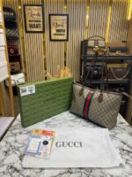 Gucci GG Supreme Tote Bag (Brown) – Premium Monogram Designer Handbag with Box & Dust Bag.