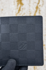 black damier pattern wallet combo