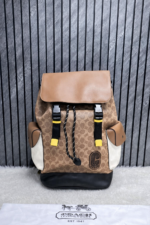 apricot brown signature canvas backpack