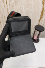 black designer style wallet for men with box