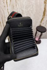 black designer style wallet for men with card slots