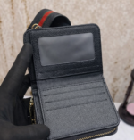 slim black designer style wallet for men