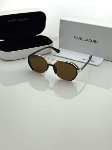 Golden brown frame sunglasses with brown gradient lenses
