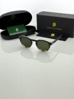 Green eye protection sunglasses with full frame