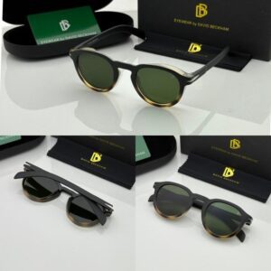Green lens full-frame sunglasses with stylish UV protection design