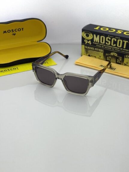 Grey frame sunglasses with grey tinted lenses