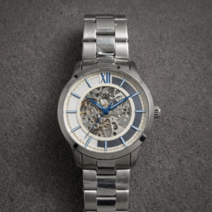 Fossil Automatic Skeleton Dial Stainless Steel Watch for Men