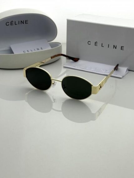 Lightweight gold-green spectacles for daily wear