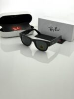 Side profile of black optical glasses frame