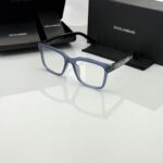 Sea blue transparent square eyeglasses with lightweight stylish frame