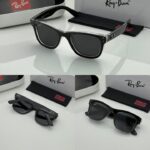 Clear tone black sunglasses with dark tinted lenses