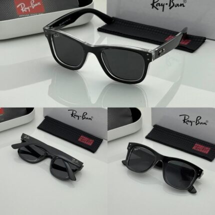 Clear tone black sunglasses with dark tinted lenses