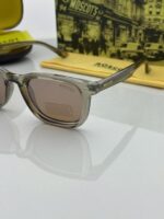Light silver mercury metal frame sunglasses