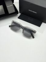 Square grey glasses with comfortable fit