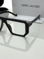 Black Full-Rim Eyeglasses Frame – Clear Plano Lens Optical Glasses - Image 3
