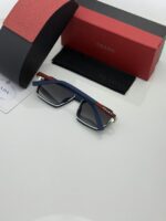 Blue-Black Full-Rim Rectangle Eyeglasses Frame – Stylish Everyday Optical Glasses - Image 5