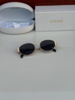 Trendy golden black outdoor sunglasses