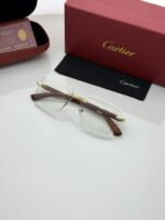 Golden Full-Rim Eyeglasses Frame – Clear Plano Lens Spectacles - Image 6