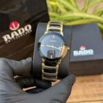 Rado Black Dial Gold Stainless Steel Men’s Watch