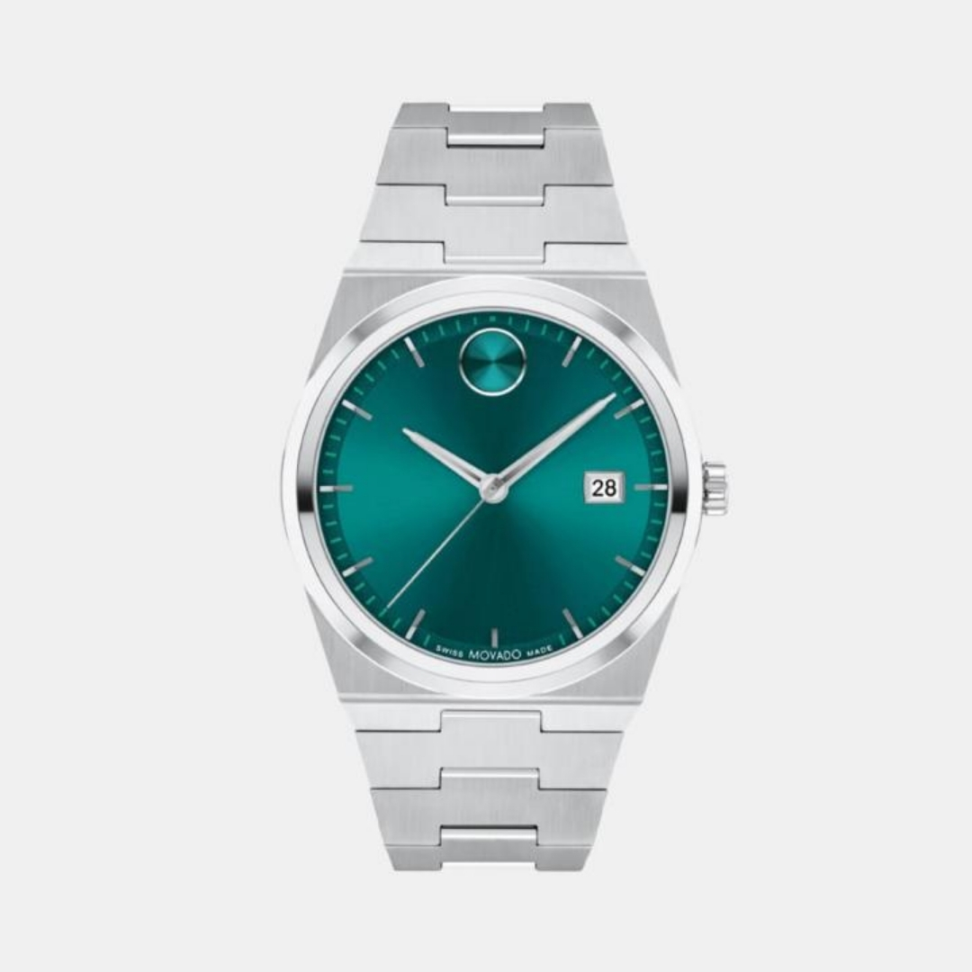 Movado BOLD Stainless Steel Designer Watch Movado BOLD Minimalist Green Dial Luxury Watch