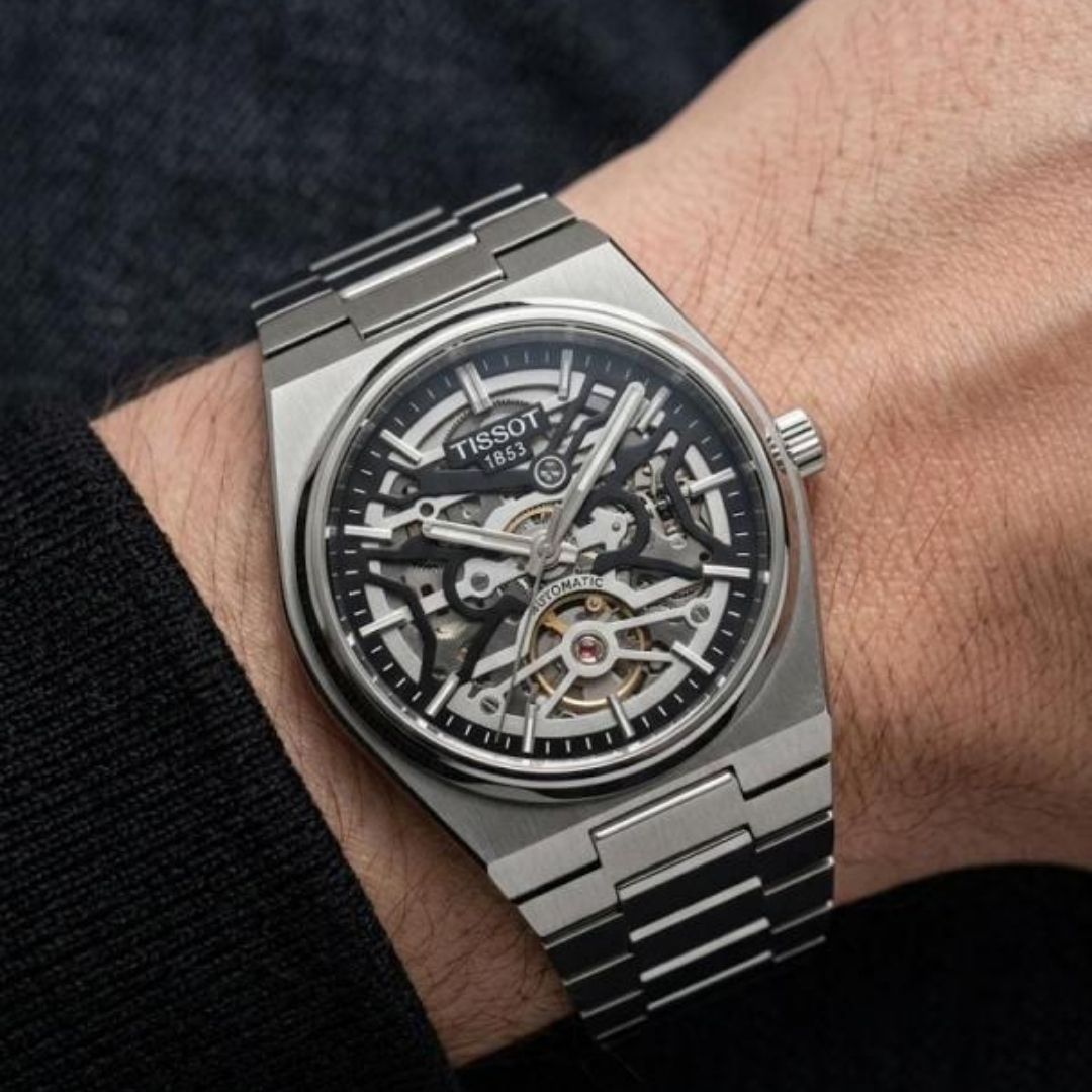 Tissot PRX Automatic Skeleton Watch Tissot PRX Automatic Skeleton Stainless Steel Men’s Watch