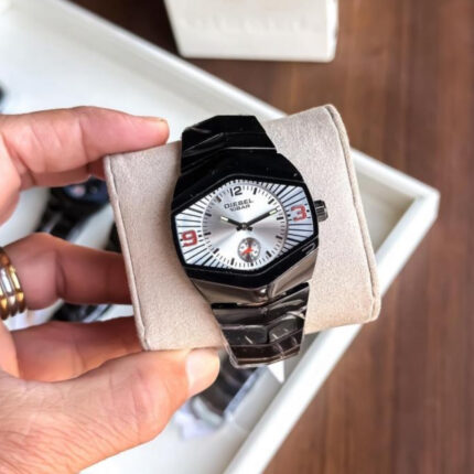 Diesel Black Stainless Steel White Dial Luxury Watch