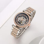 Fossil Lyric Automatic Black Skeleton Dial Two Tone Women’s Watch