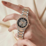 Fossil Eevie Automatic Black Skeleton Dial Two Tone Women’s Watch