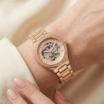 Fossil Eevie Automatic Rose Gold Skeleton Dial Women’s Watch