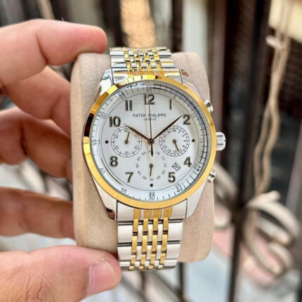 Patek Philippe Complications Two Tone Chronograph White Dial Luxury Men’s Watch