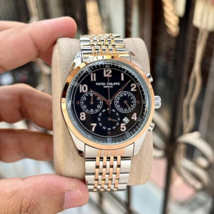 Patek Philippe Complications Chronograph Black Dial Two Tone Men's Watch
