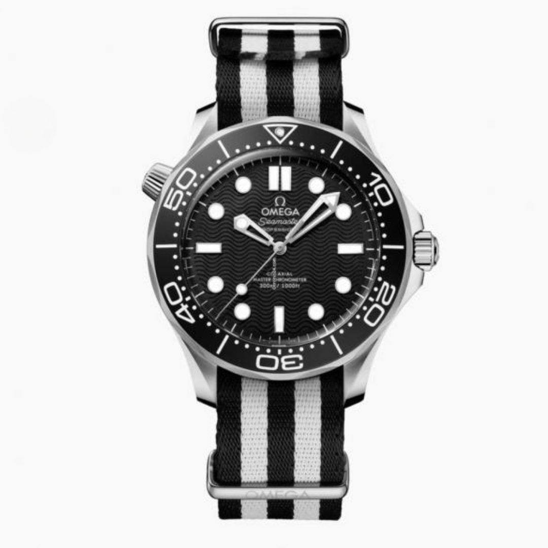Omega Seamaster 300M Black Dial NATO Strap Watch